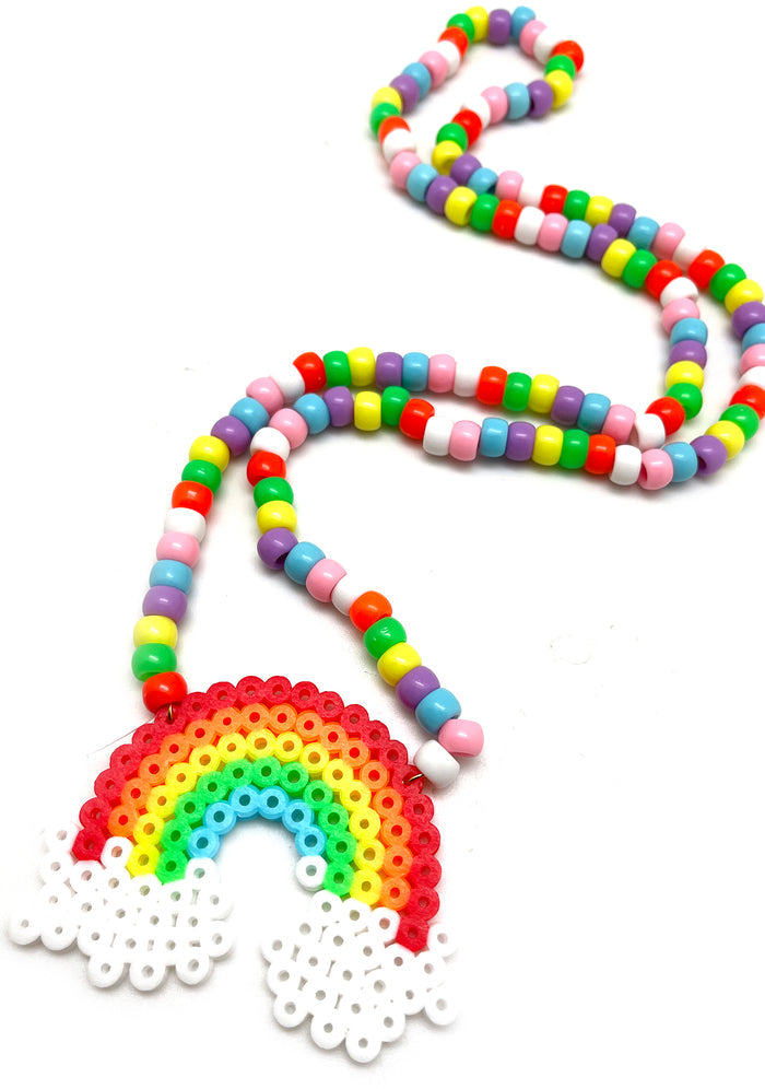 LASR Taste the Rainbow Rave Kandi Necklace — product view