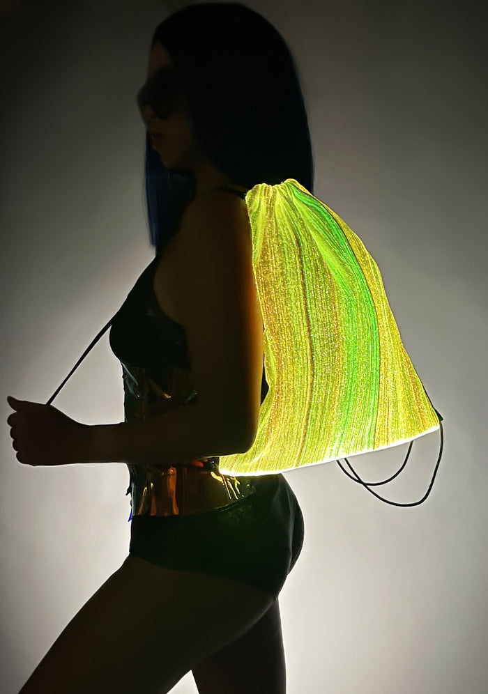 LASR Tektronic Fiber Optic Light Up Backpack — front view