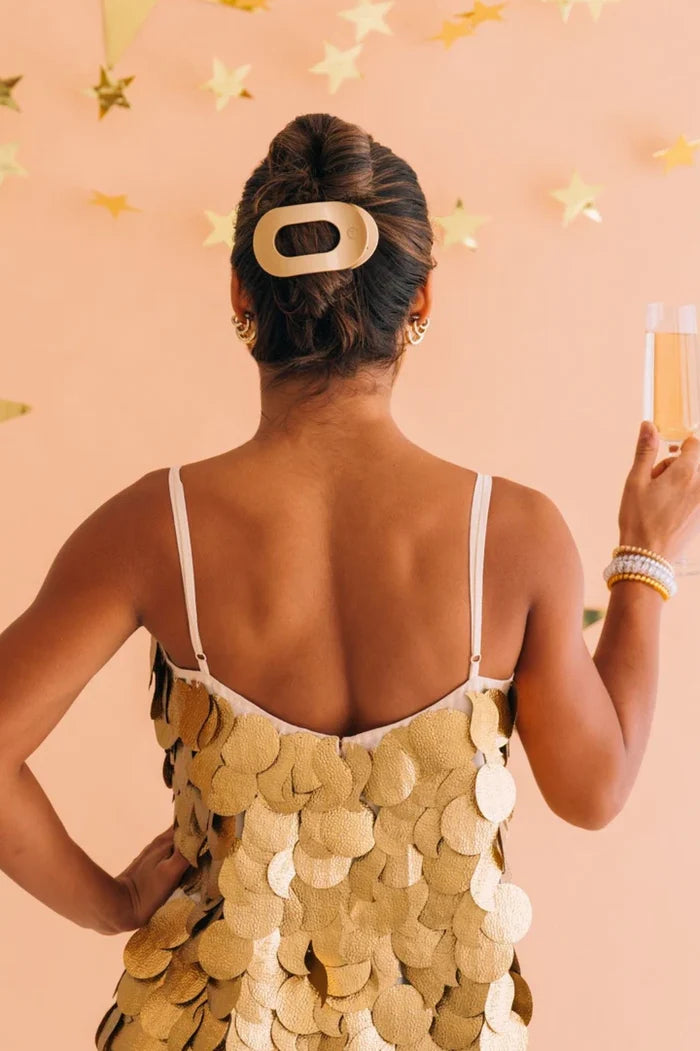 Large Flat Clip / Champagne Toast