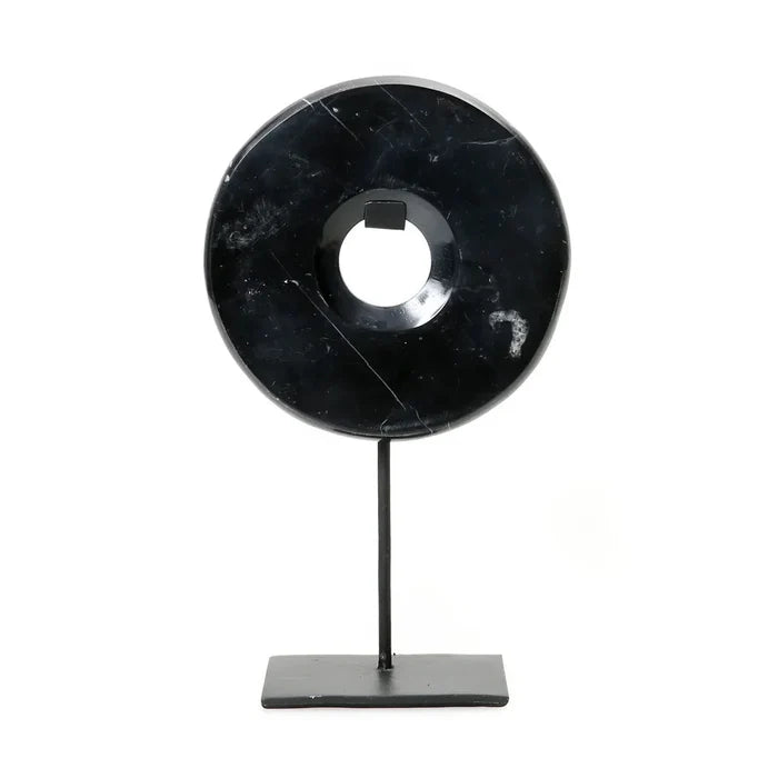 THE MARBLE DISC ON STAND - BLACK - M