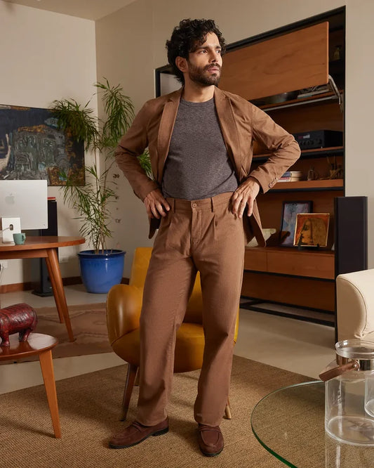 The Riviera Soft Tailored Suit - Brown