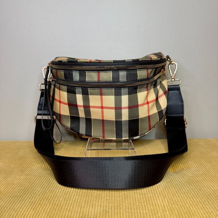 The Roni Nylon Crossbody - Famous Plaid- PREORDER