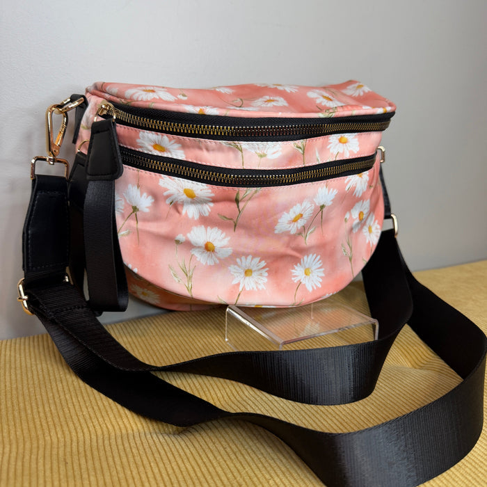 The Roni Nylon Crossbody - Pink Daisy