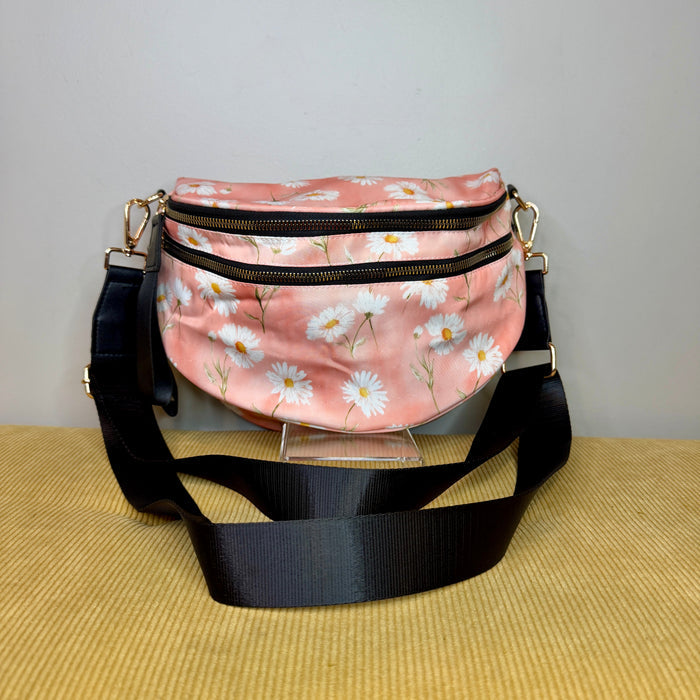The Roni Nylon Crossbody - Pink Daisy