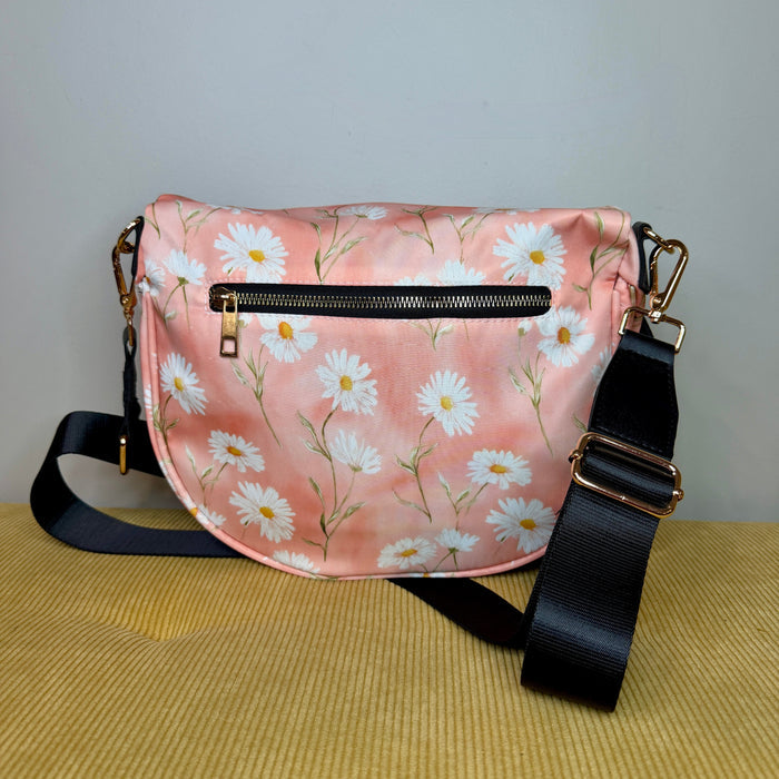 The Roni Nylon Crossbody - Pink Daisy