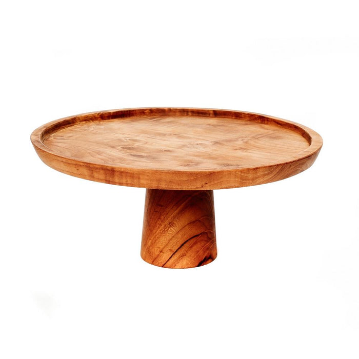 THE TEAK ROOT CAKE DISH, LG