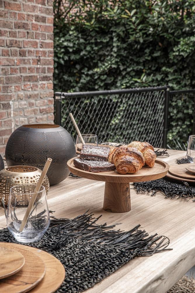 THE TEAK ROOT CAKE DISH, LG