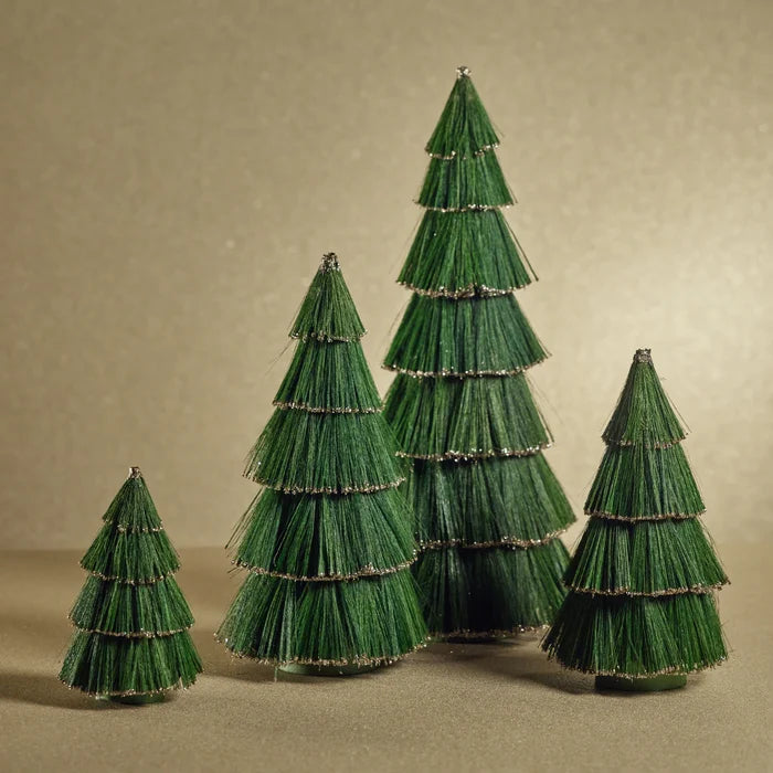 TIGER GRASS GREEN TREE W/GOLD GLITTER TRIM 15.00