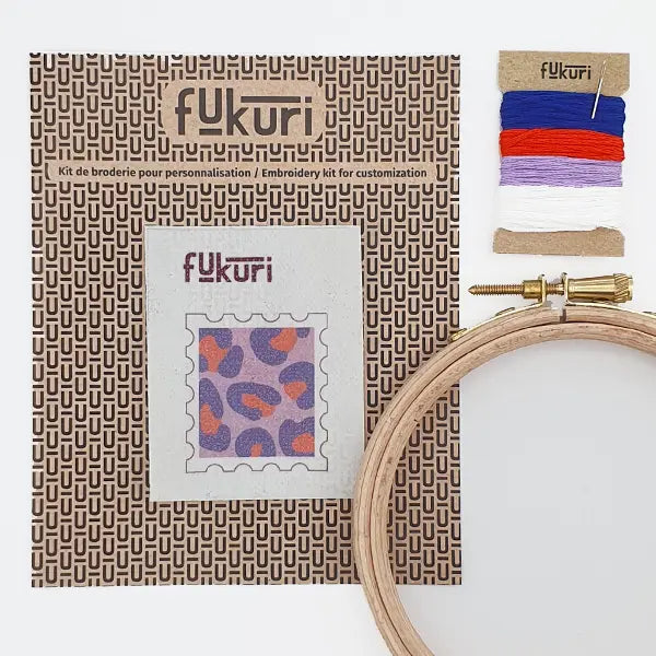 TIMBRE LEOPARD KIT COMPLET BRODERIE