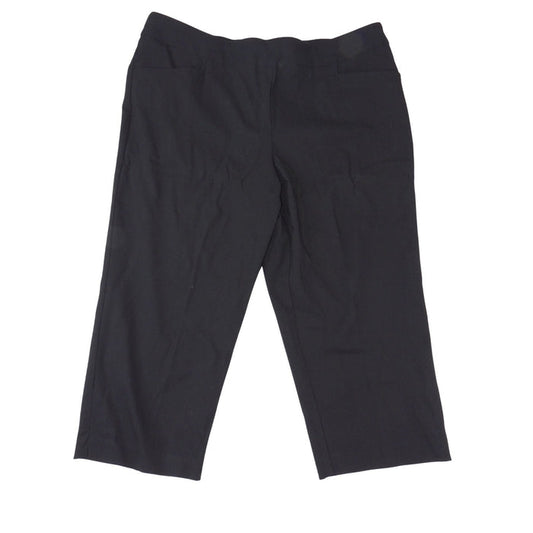 Time and Tru Womens Black Mid Rise Capri Pants Stretch Cropped Trousers XL 16 180