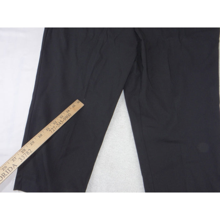 Time and Tru Womens Black Mid Rise Capri Pants Stretch Cropped Trousers XL 16 186