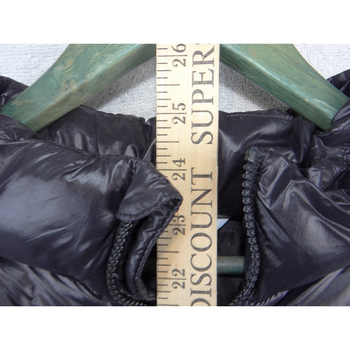 Time and Tru Womens Black Quilted Puffer Jacket Full Zip Stand Collar XL 16 185