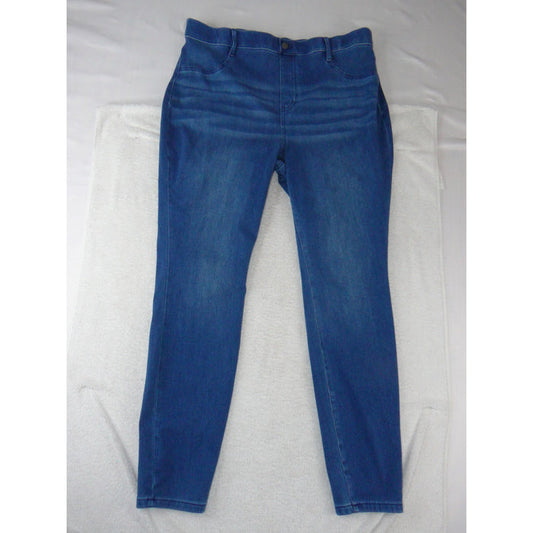 Time and Tru Womens Blue Denim Leggings Jeggings XL 16 18 High Rise Skinny0