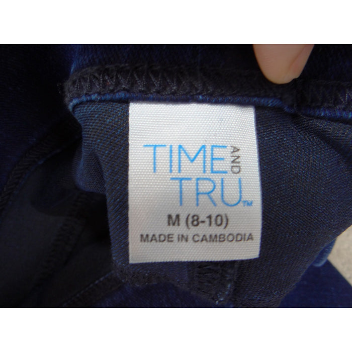 Time and Tru Womens Dark Wash Pull On Denim Jeggings Blue Size M 8 10 39391