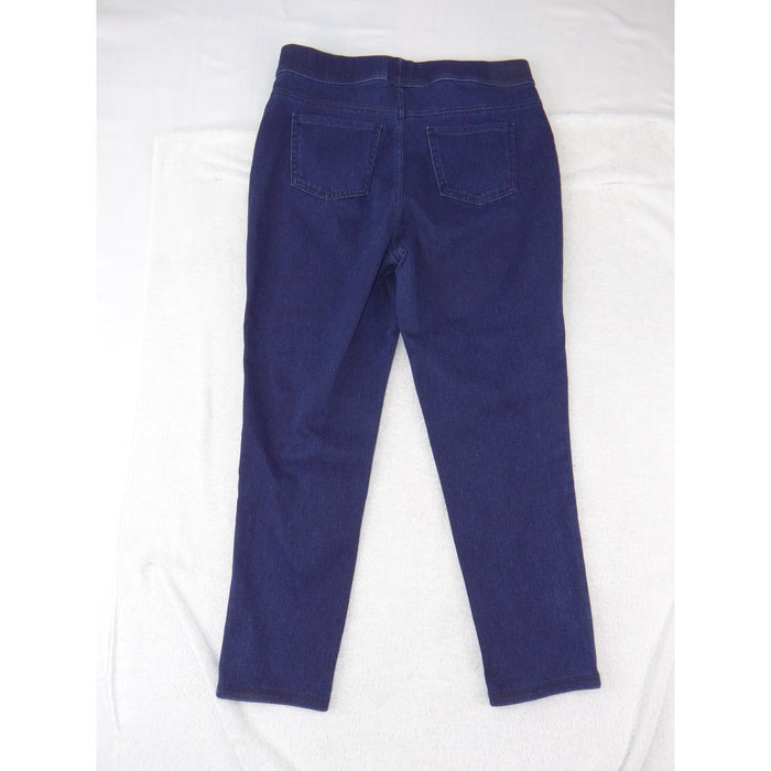 Time and Tru Womens Dark Wash Pull On Denim Jeggings Blue Size M 8 10 39392
