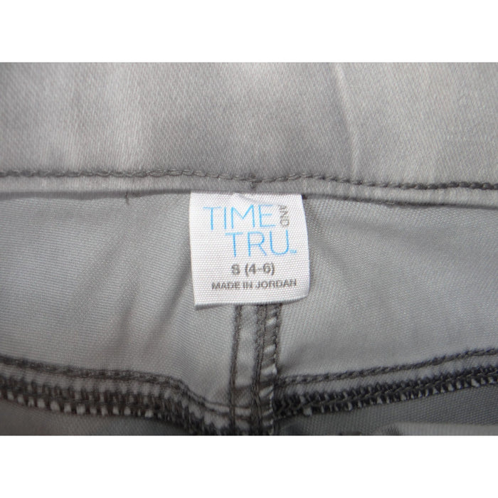 Time and Tru Womens Grey High Rise Pull On Skinny Jeggings Size S 4 6 39092