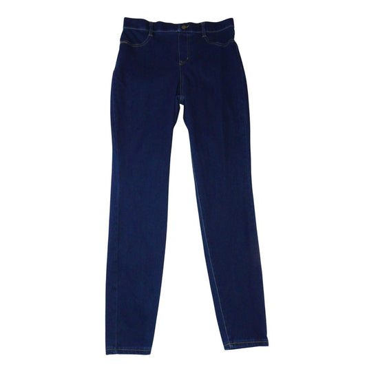 Time and Tru Womens High Rise Pull On Jeggings Dark Wash Blue Size M 8 10 38640