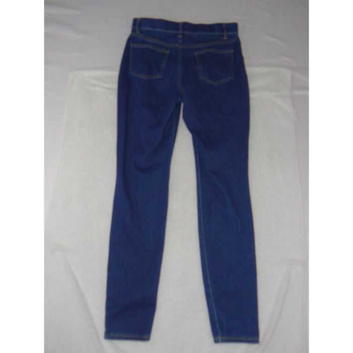 Time and Tru Womens High Rise Pull On Jeggings Dark Wash Blue Size M 8 10 38641