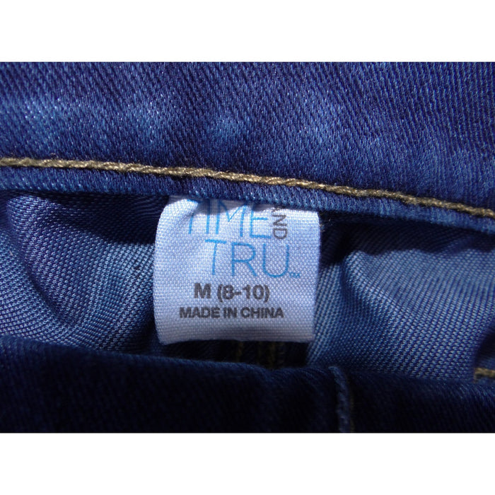 Time and Tru Womens High Rise Pull On Jeggings Dark Wash Blue Size M 8 10 38642