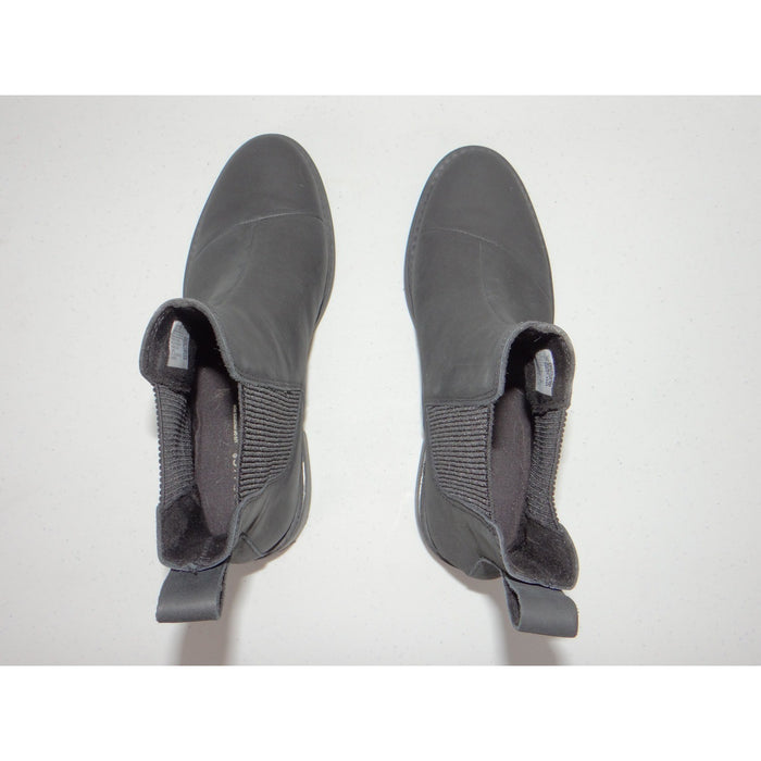 TOMS Cleo Black Leather Chelsea Ankle Boots Cap Toe Womens 7.5 100189255