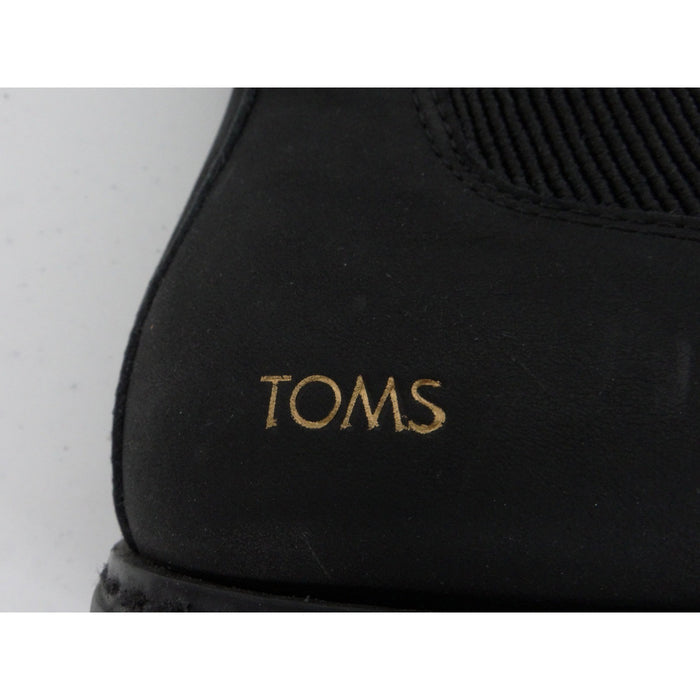 TOMS Cleo Black Leather Chelsea Ankle Boots Cap Toe Womens 7.5 100189257