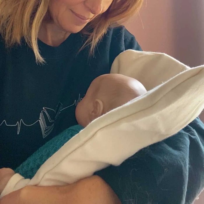 Topponcino bébé en laine vierge & coton bio – Laine & Compagnie x Sassoupi