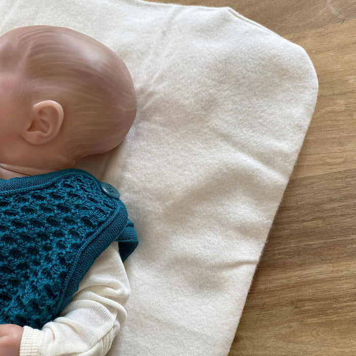 Topponcino bébé en laine vierge & coton bio – Laine & Compagnie x Sassoupi