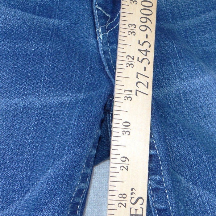 True Religion Joey Bootcut Jeans Womens 31 Medium Wash Blue Made in USA Y2K Low6
