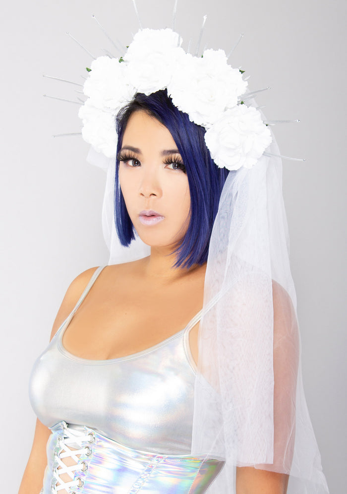 LASR True Vision Rose Veil Crown — product view