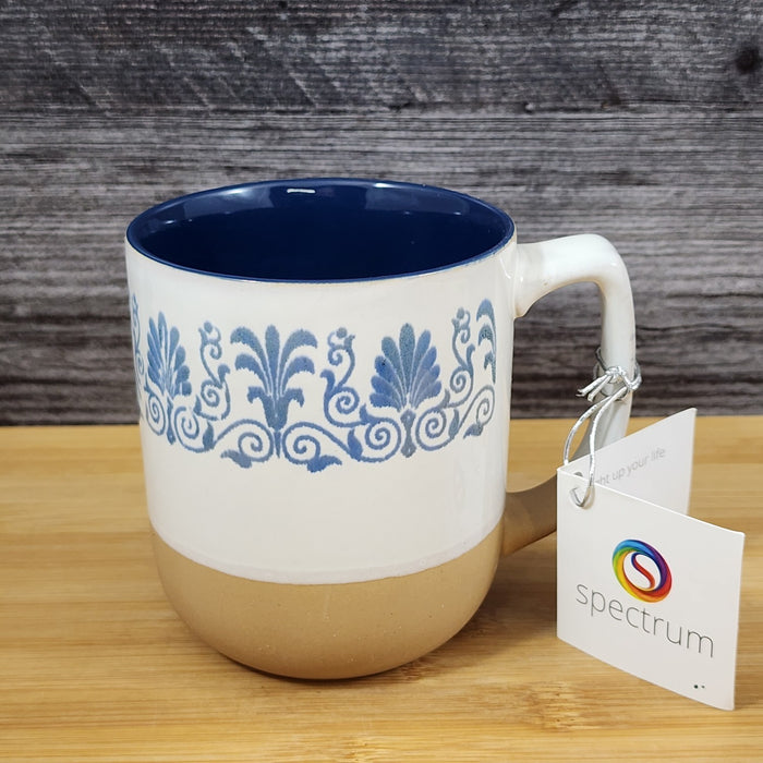 Tuscan Vineyard Grapevine Mug Ceramic Coffee Cup Rustic Blue Sky 17oz
