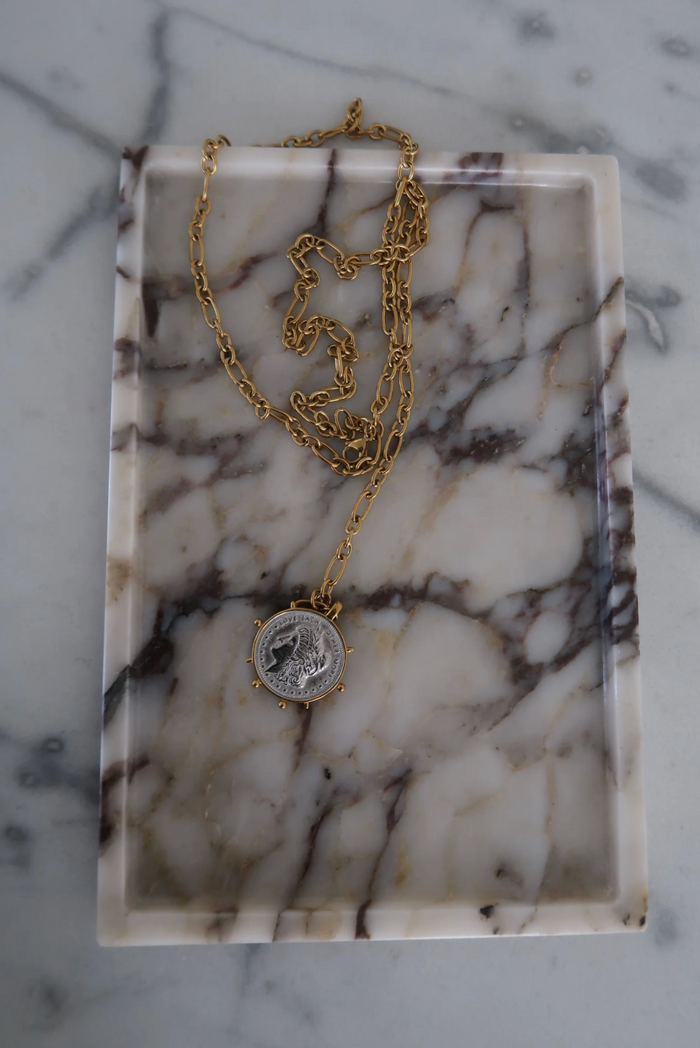 Two Toned Wrap Around Coin Necklace