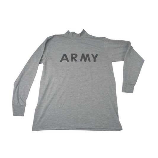 Two US Army Gray Long Sleeve Mock Neck Shirts Men's0