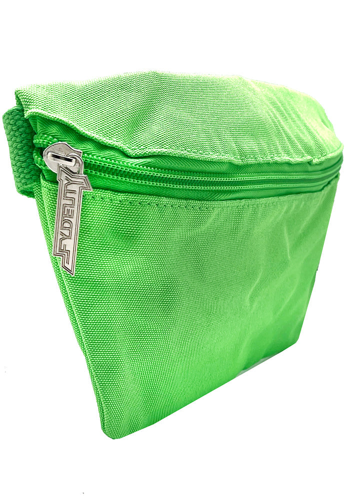 Fydelity Ultra Slim Honeydew Neon Green Fanny Pack — side view