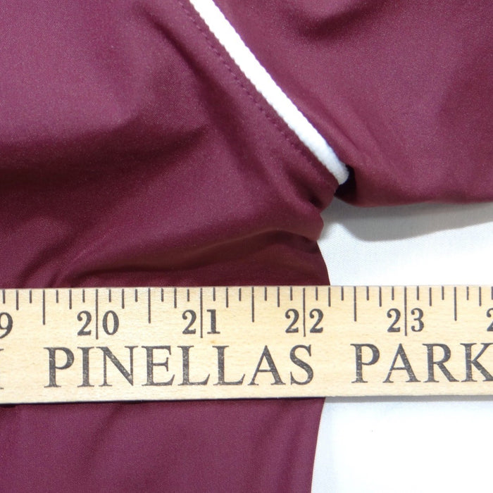 Under Armour Mens XL Maroon Full Zip Track Jacket Mesh Lined Burgundy Mock Neck6