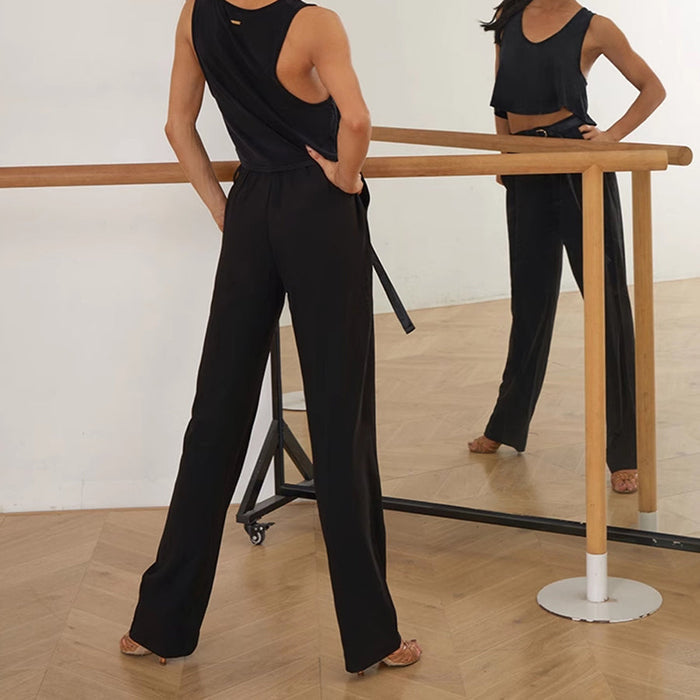 Unisex High Waist Pants Dance Wear Training Performance Pants