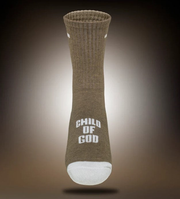 Child Of God {Brown/White} / XS (K11-2) / Regular Crew