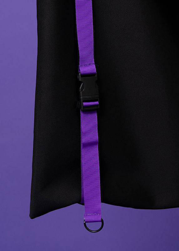 ACDC Rag Uzurai Cyberpunk Tech Kimono Black Purple Jacket — detail shot 2