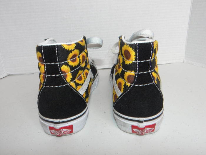 Vans Sk8 Hi Sunflower Floral Black High Top Sneakers Kids 3 Womens 4.52