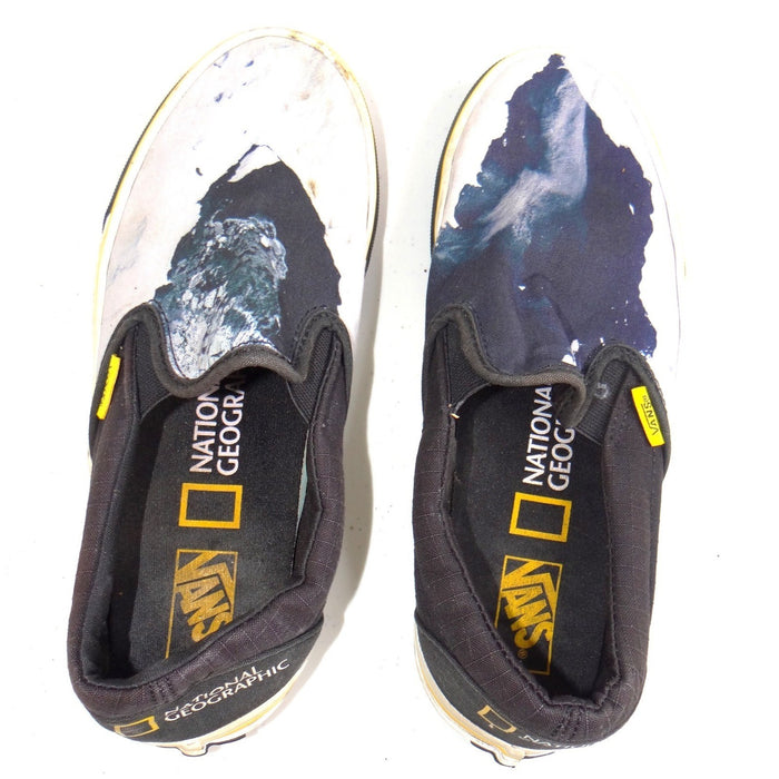 Vans x National Geographic Slip On Greenland Glacier Shoes Mens 6 Womens 7.55