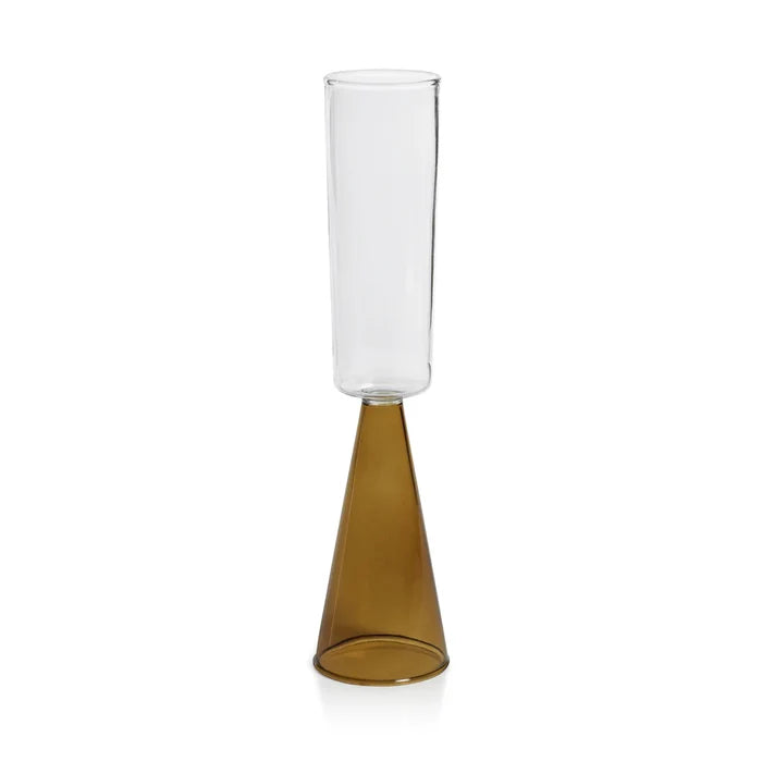 VENETO GLASS-AMBER - CHAMPAGNE FLUTE (SET OF 4)