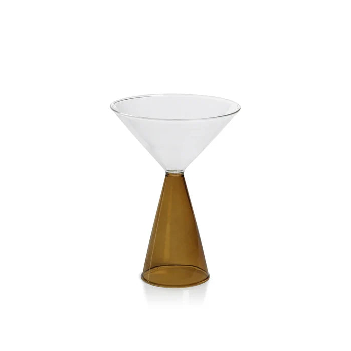 VENETO GLASS-AMBER-MARTINI GLASS (SET OF 4)