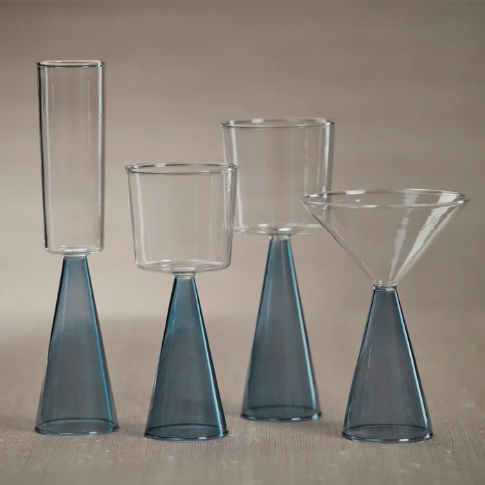 VENETO GLASS-BLUE-MARTINI GLASS (SET OF 4)