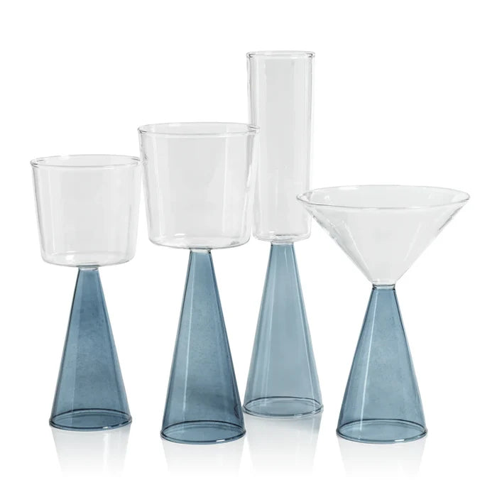 VENETO GLASS-BLUE-MARTINI GLASS (SET OF 4)
