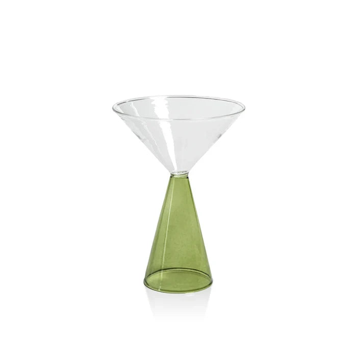 VENETO GLASS-GREEN-MARTINI GLASS (SET OF 4)