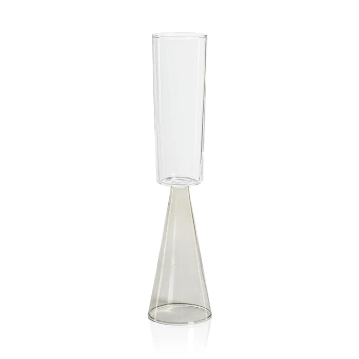 VENETO GLASS-SMOKE-CHAMPAGNE FLUTE (SET OF 4)