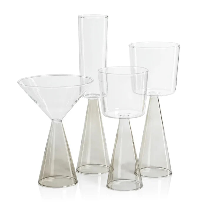 VENETO GLASS-SMOKE-CHAMPAGNE FLUTE (SET OF 4)