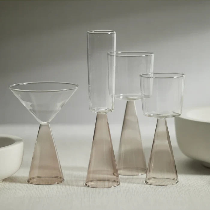 VENETO GLASS-SMOKE-CHAMPAGNE FLUTE (SET OF 4)