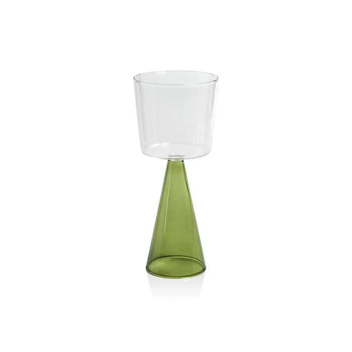 VENETO GLASSWARE - GREEN - WHITE WINE GLASS (SET OF 4)