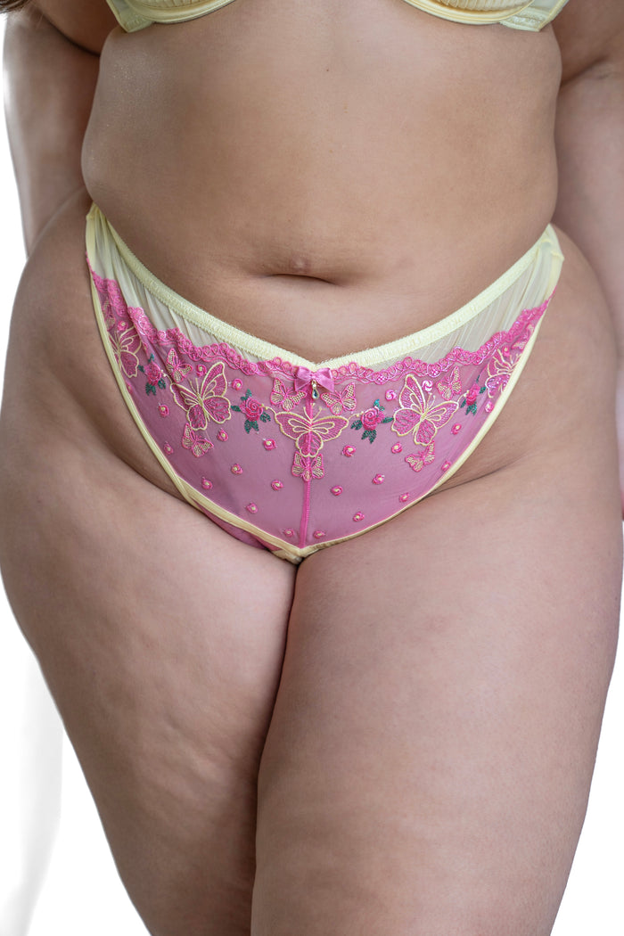 LILUNDERWEAR Amalia Tanga Jaune - tanga détail