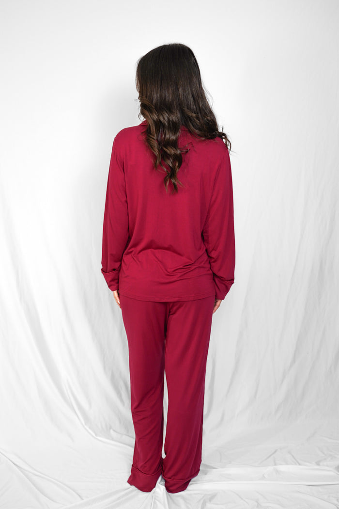 LILUNDERWEAR Chemisier Cozy Dreams Rouge - chemisier vue lifestyle